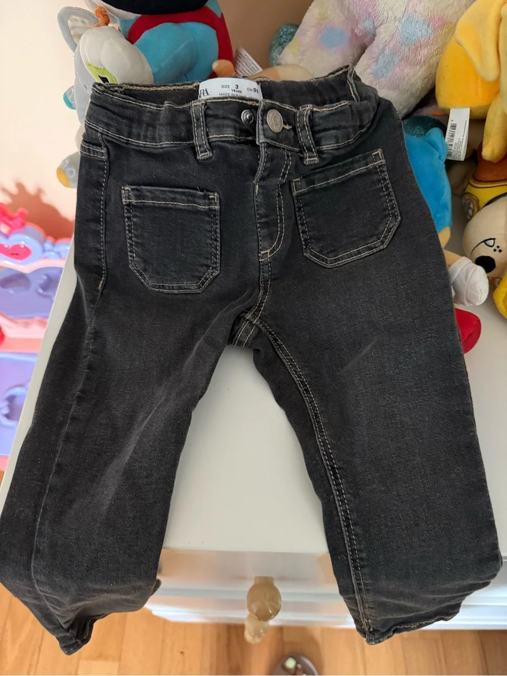 Zara Kids Black Washed Denim Jeans
